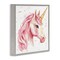 Stupell Industries Pink Unicorn with Paint Splatter Framed Giclee, design by Creative Studio